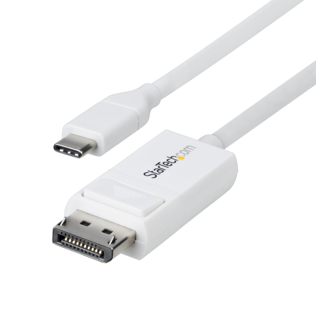 USB-c To DisplayPort Adapter Cable - 4k 60hz - 2m White