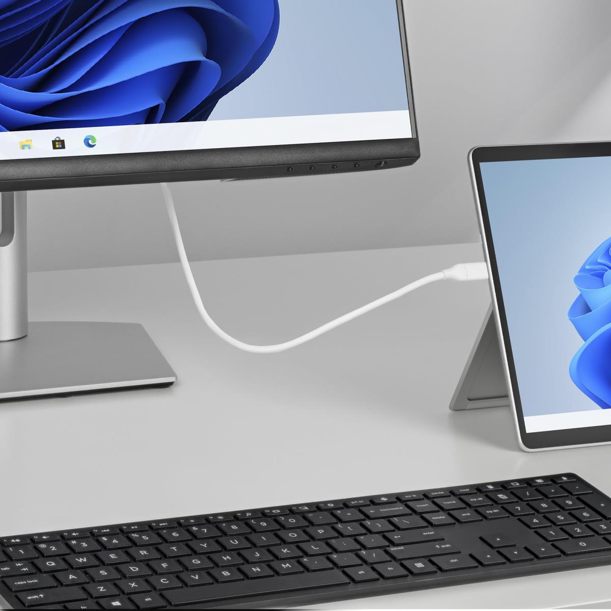 USB-c To DisplayPort Adapter Cable - 4k 60hz - 2m White