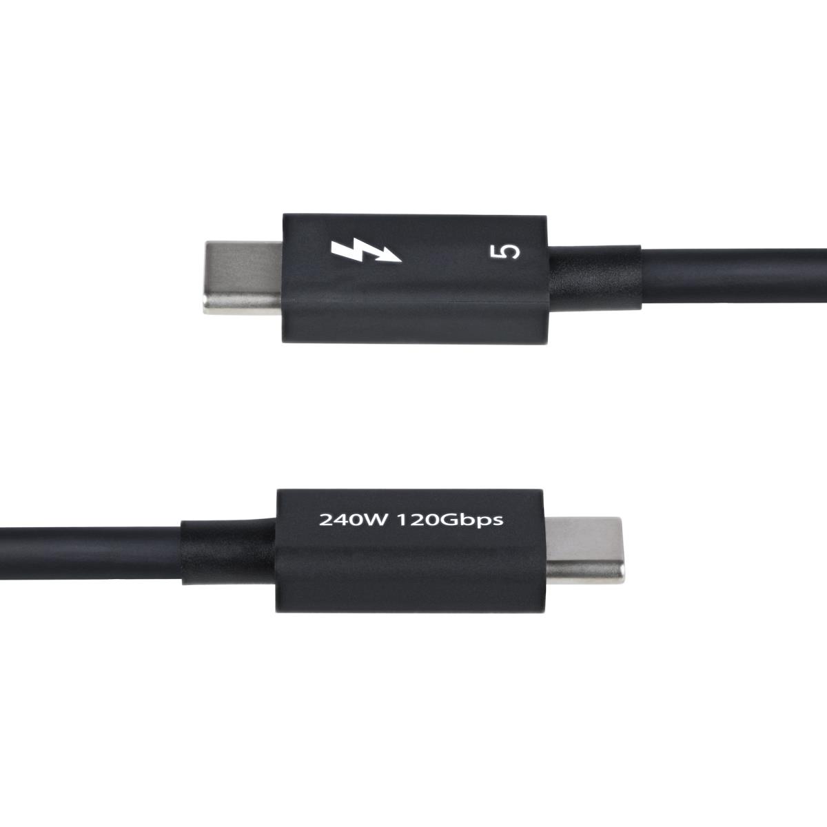 Thunderbolt 5 Cable, 80gbps/up To 120gbps, 240w Pd, 8k 60hz, Certified Thunderbolt Cable 1m