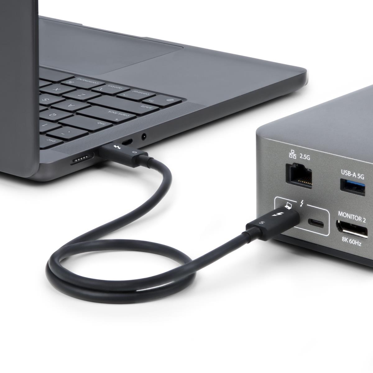 Thunderbolt 5 Cable, 80gbps/up To 120gbps, 240w Pd, 8k 60hz, Certified Thunderbolt Cable 50cm