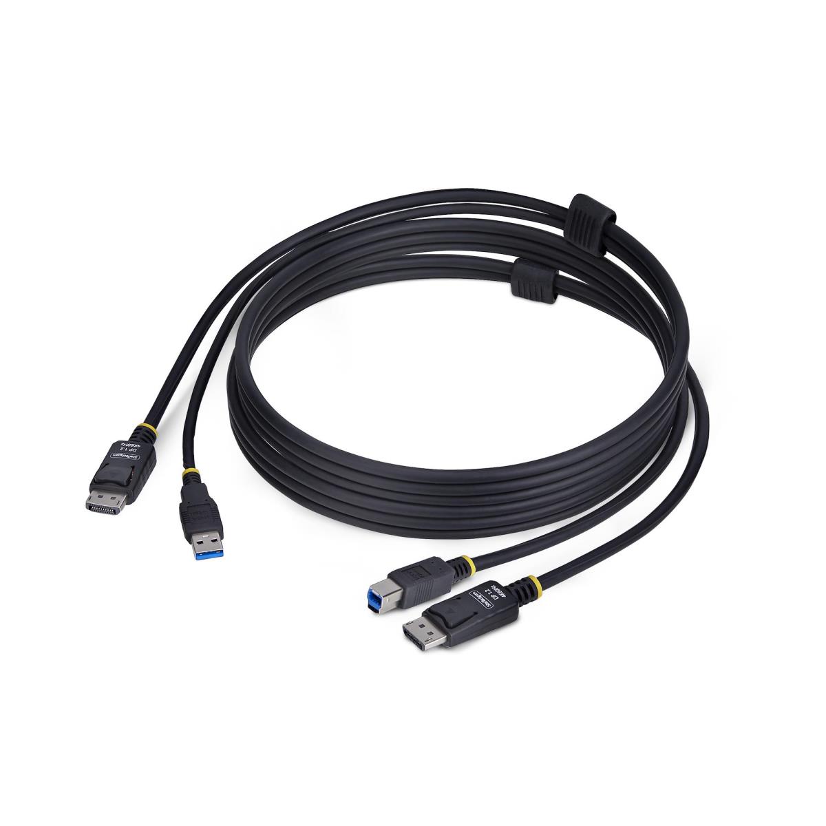 DisplayPort And USB 5gbps KVM Cable 4k 60hz, Universally Compatible Dp 1.2/USB 3.0 1.8m