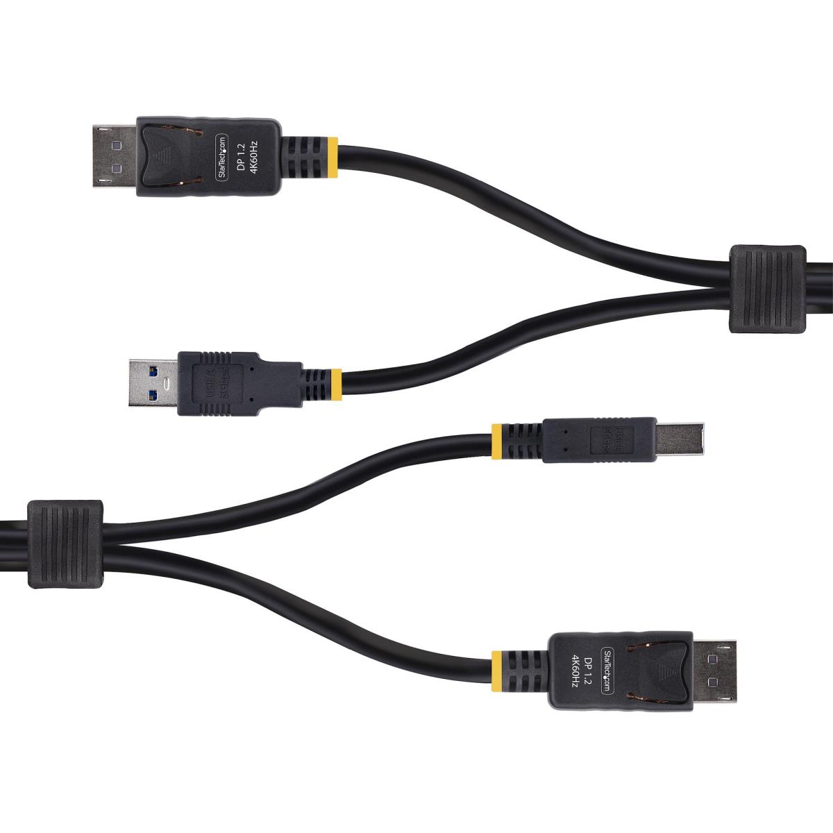 DisplayPort And USB 5gbps KVM Cable 4k 60hz, Universally Compatible Dp 1.2/USB 3.0 1.8m