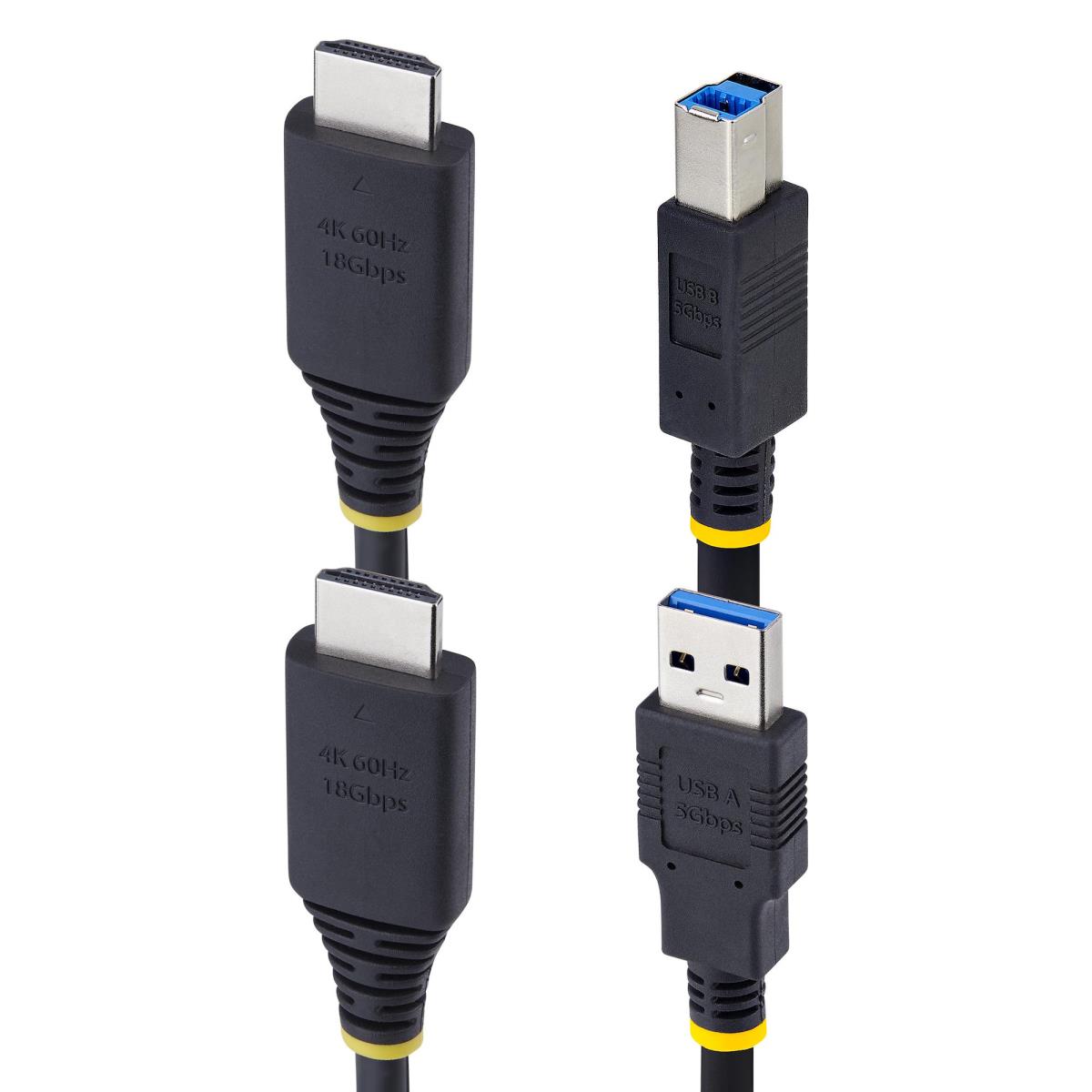 Hdmi And USB 5gbps KVM Cable, 4k 60hz, Hdmi 2.0 And USB Combo Cable For KVM Switches 3m
