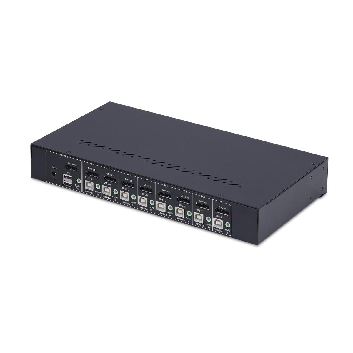 DisplayPort KVM Switch 8-port With 1u Rack Mount Kit