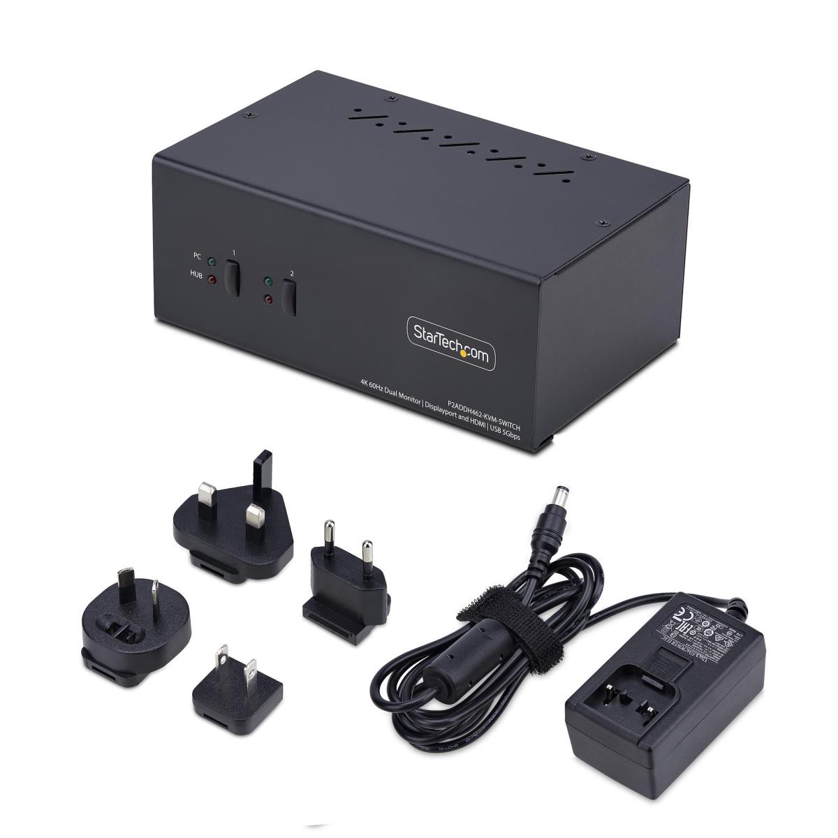 Dual-monitor DisplayPort 2-port And Hdmi KVM Switch