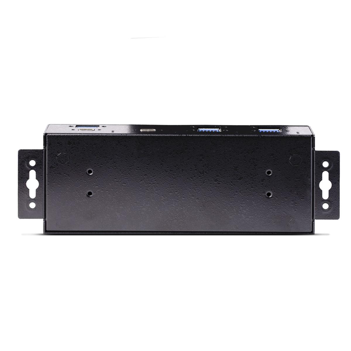 Industrial USB 10gbps Hub 7-port With Power Adapter, Metal, Mountable, 5x USB-a And 2x USB-c