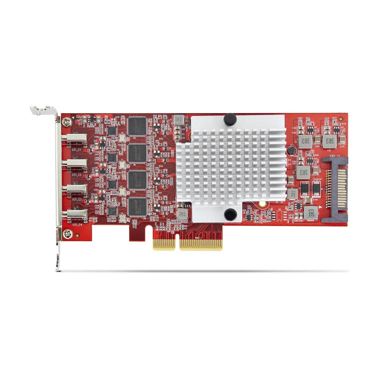 USB Controllers Pci-e Expansion Card - 4-port USB Type-c Pcie Card, USB 3.2 10gbps, USB-c - 4x Independent