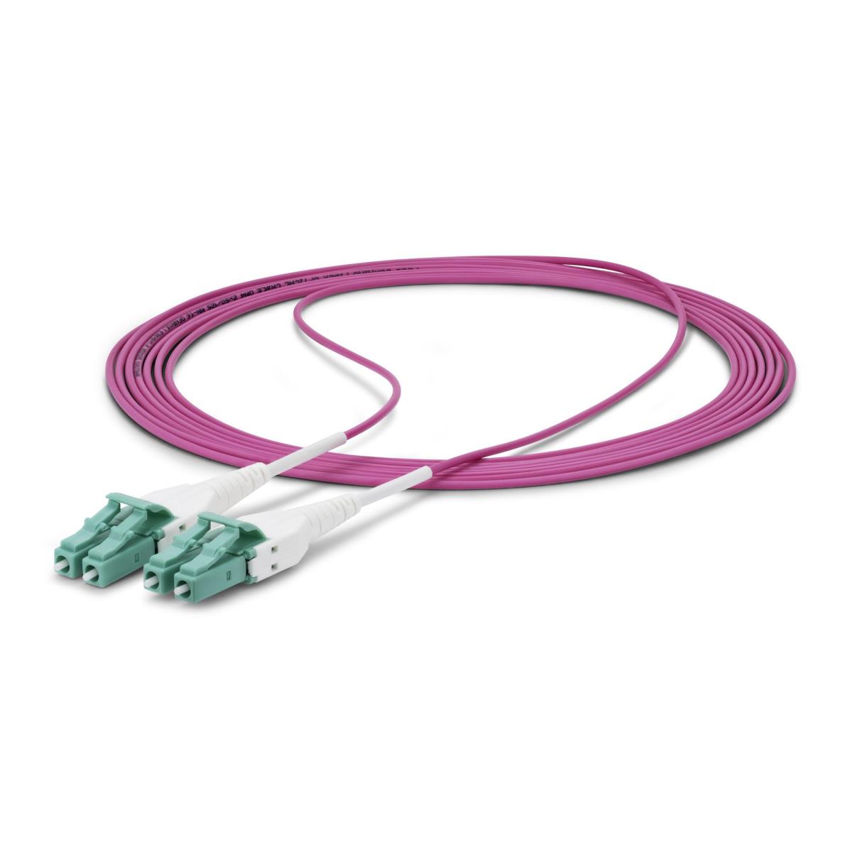 Fiber Optic Cable - Om4 Lc/lc Multimode 40g/100g Lommf/vcsel 1m Erika Violet