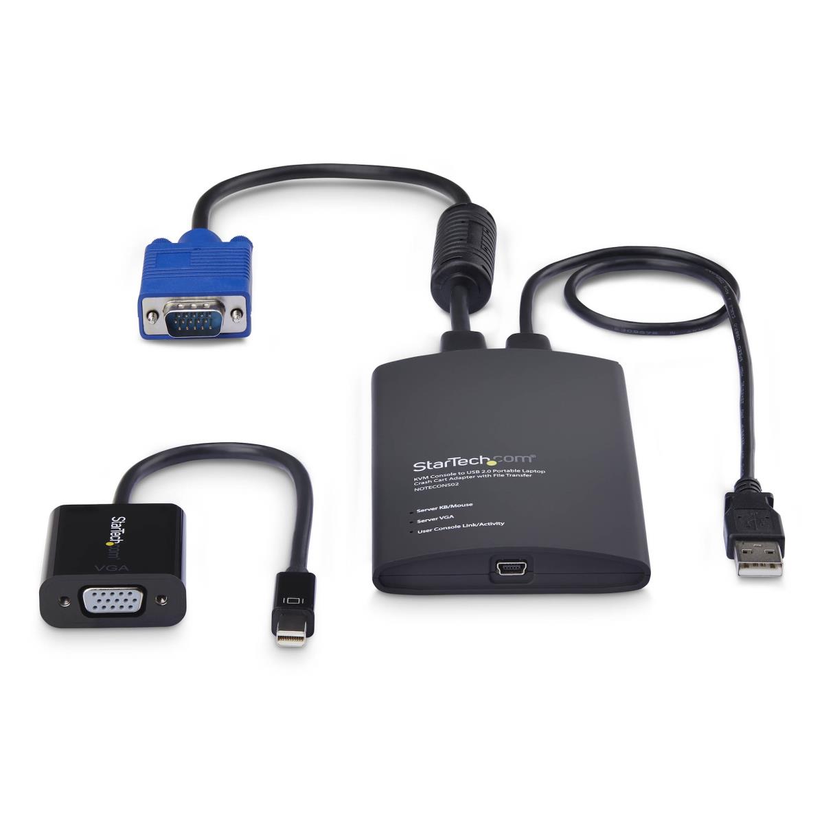Portable Laptop Crash Cart Adapter, USB/vga/mini DisplayPort KVM Console, File Transfer And Video Capture, Taa Compliant