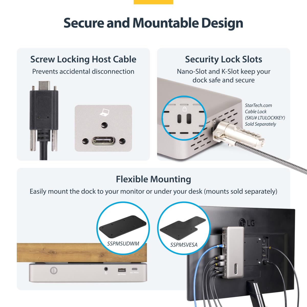 Triple-monitor USB4 Dock - USB-c Dock 4k 60hz 100w Pd