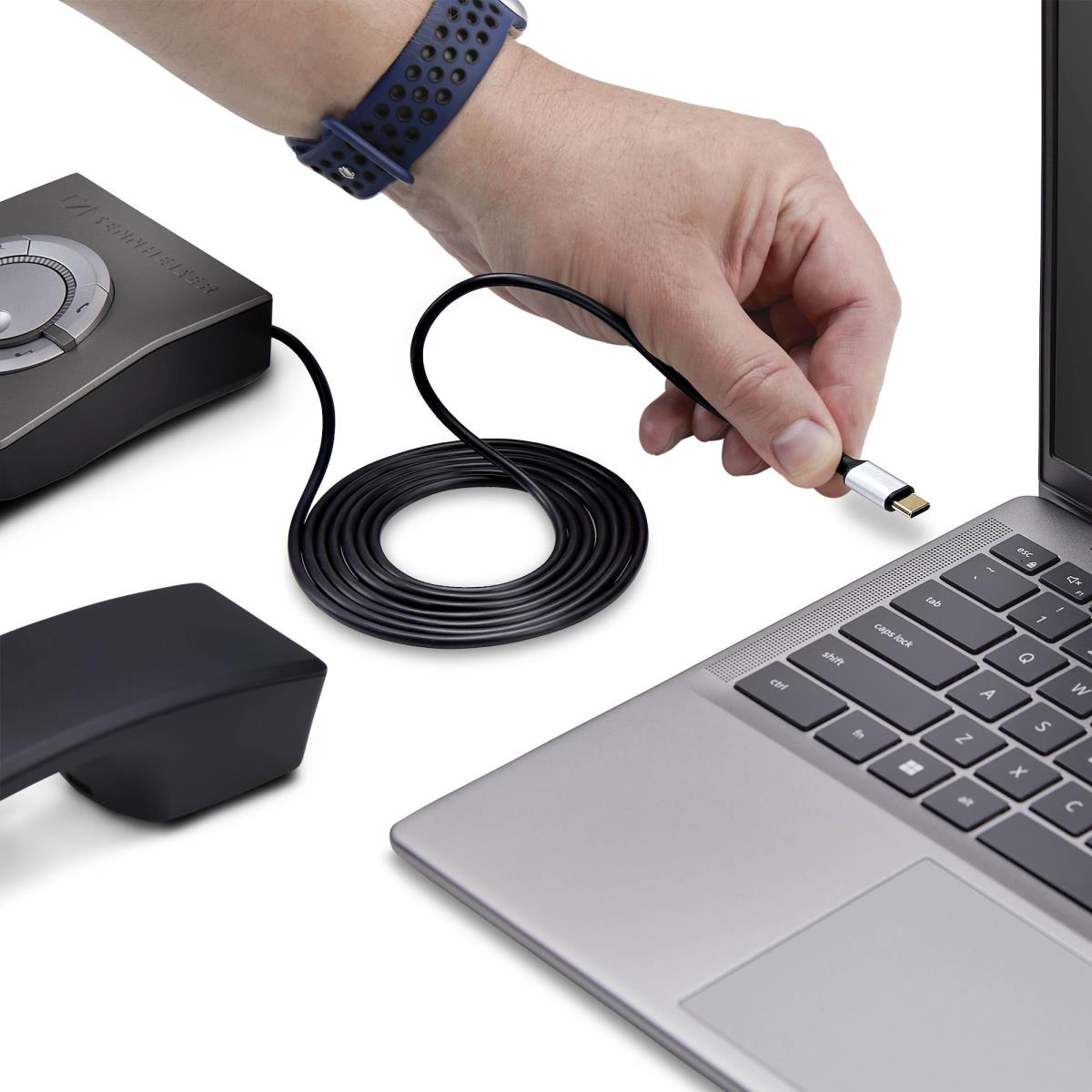 USB-c To Rj9 Adapter For Office Phone Handset Or Wired/wireless Headset