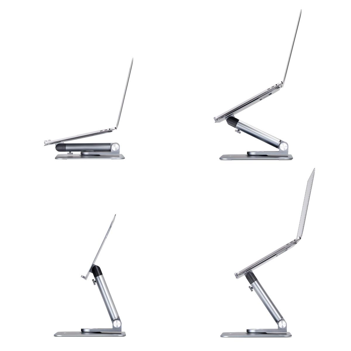 Telescopic Laptop Stand - 360 Swivel Base Rotating Computer Riser For Desk