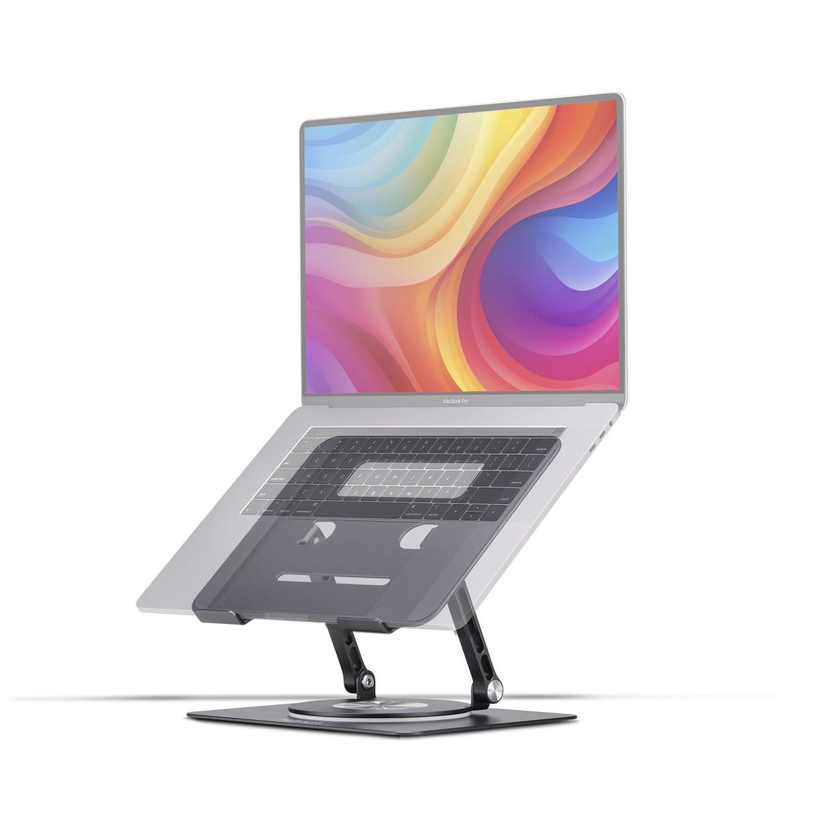 Rotating Laptop Stand - 360 Swivel Ergonomic Desk Riser For Computer