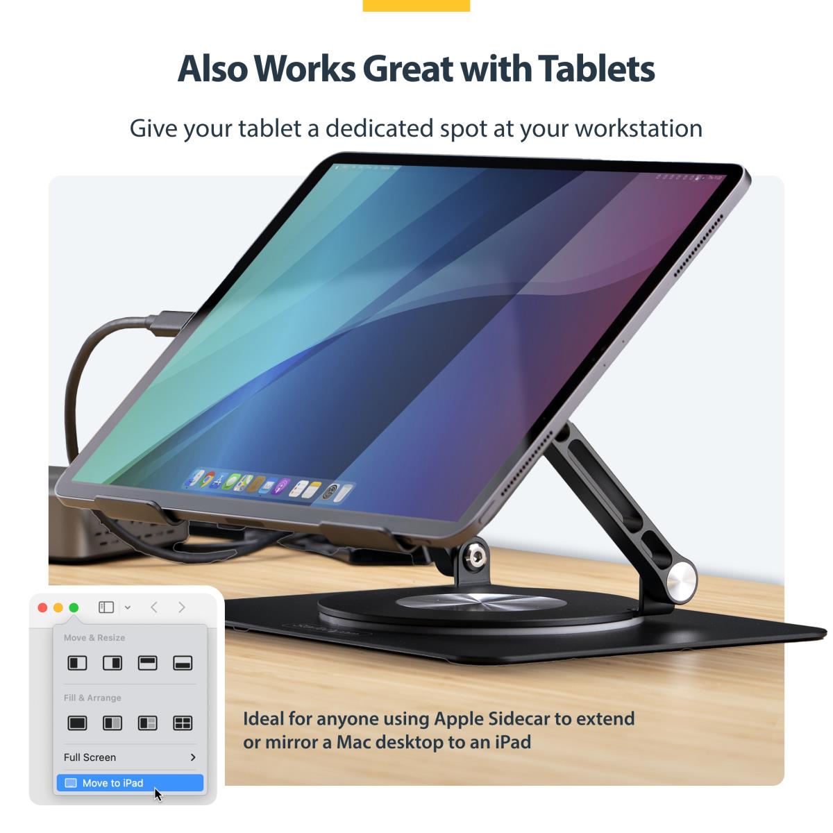 Rotating Laptop Stand - 360 Swivel Ergonomic Desk Riser For Computer