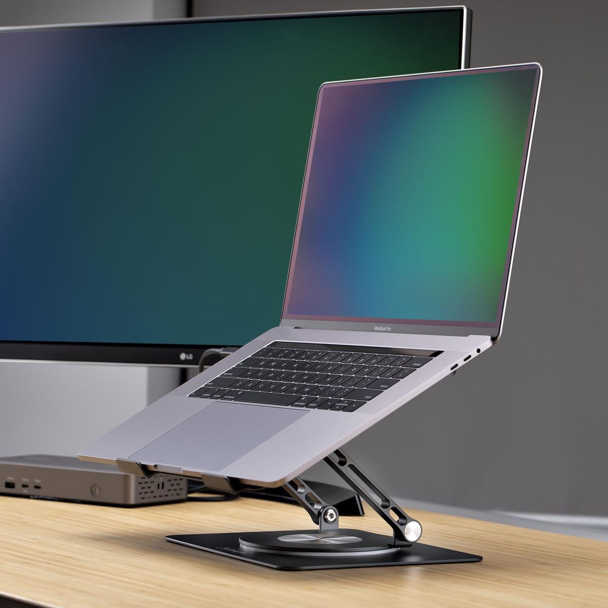 Rotating Laptop Stand - 360 Swivel Ergonomic Desk Riser For Computer