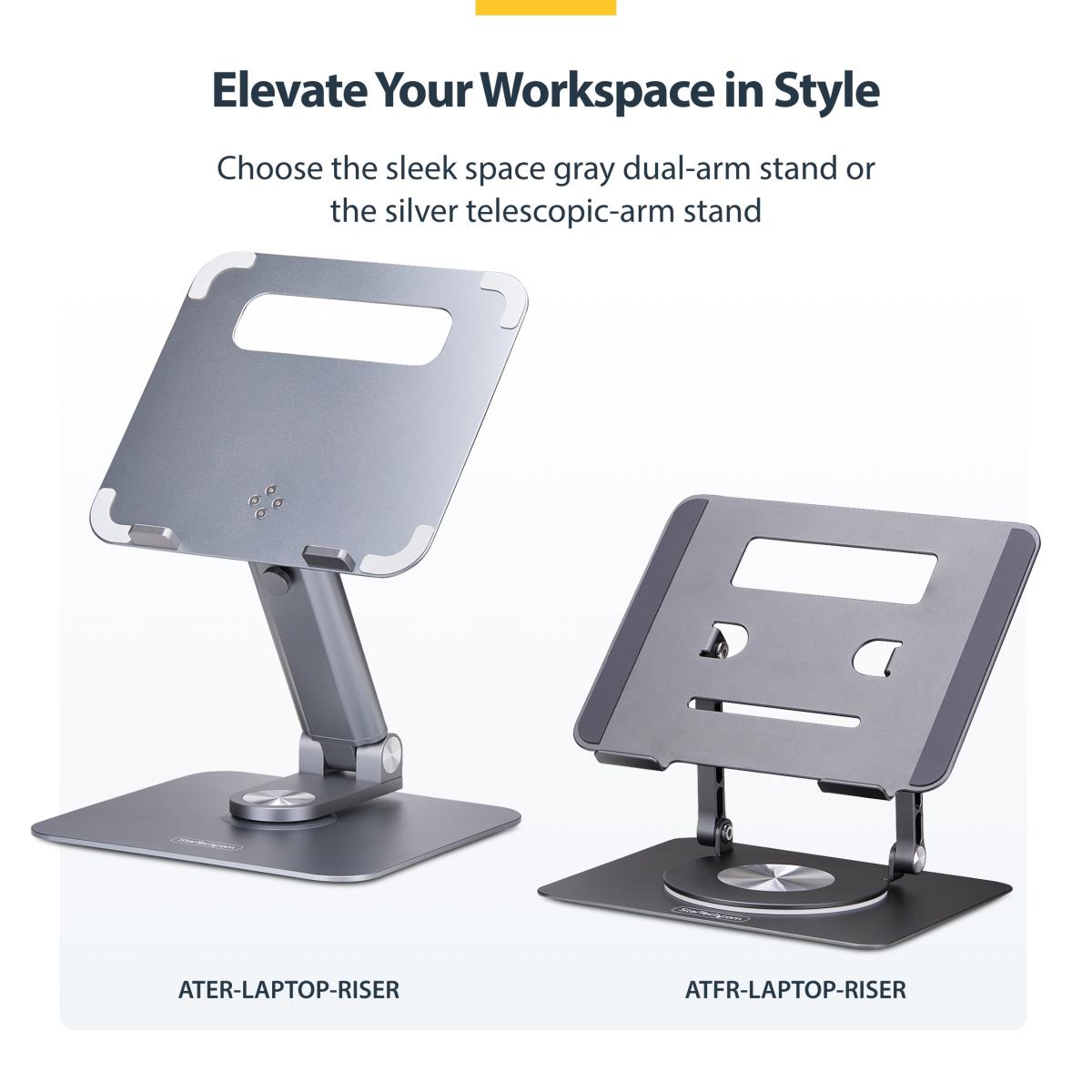 Rotating Laptop Stand - 360 Swivel Ergonomic Desk Riser For Computer