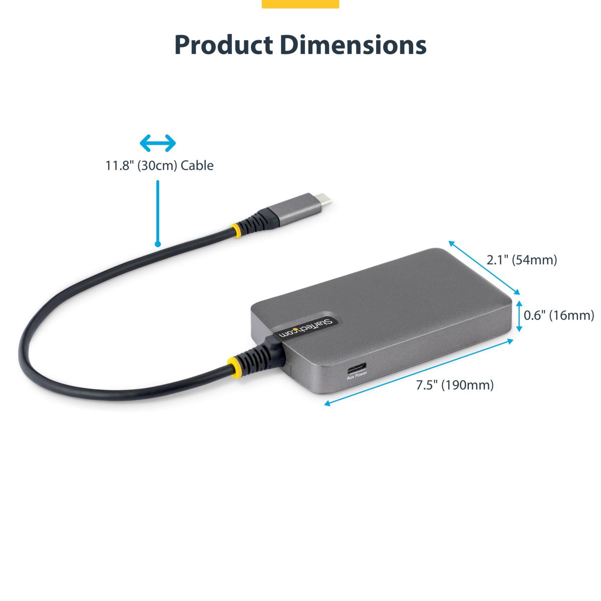 Hub - 4-port USB-c 5gbps Bus Powered