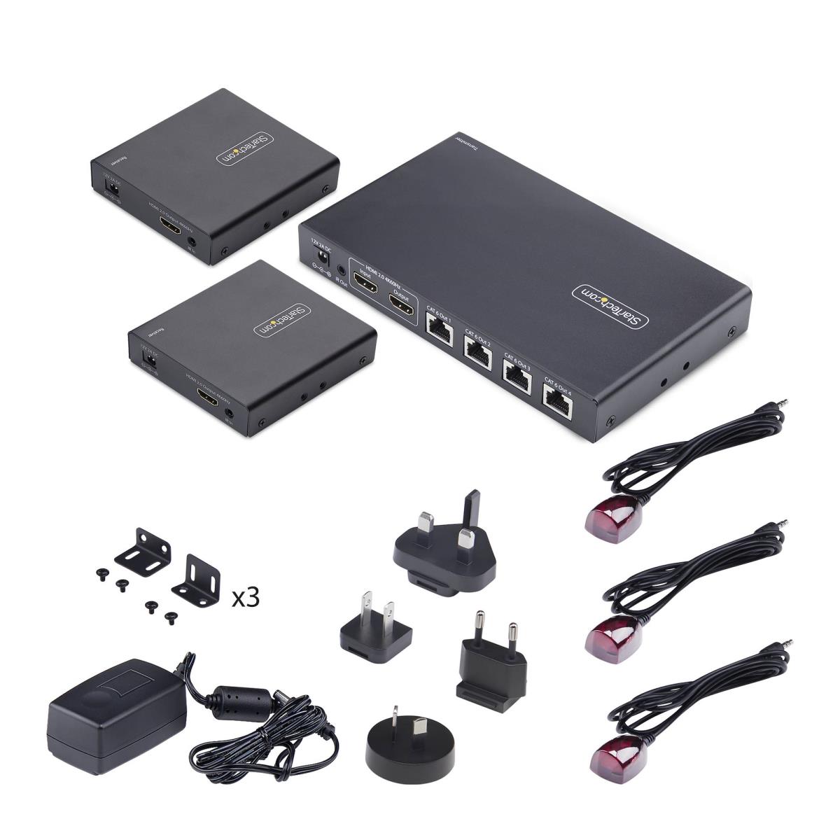 Hdmi Extender/splitter - 1x4 Hdmi Over Ethernet Kit 4-port