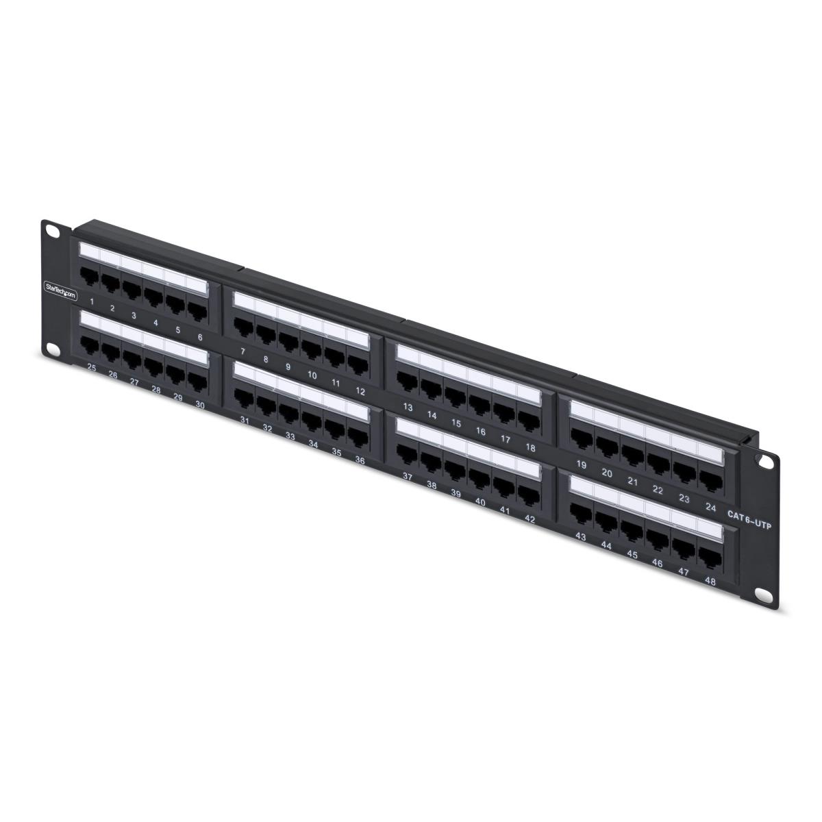 Patch Panel CAT6 Rackmount/utp/rj45/110 Punch Dow 48-port 2u