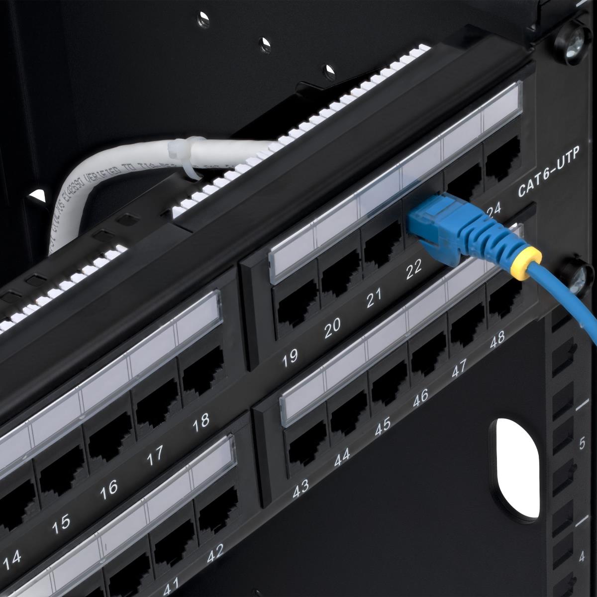 Patch Panel CAT6 Rackmount/utp/rj45/110 Punch Dow 48-port 2u
