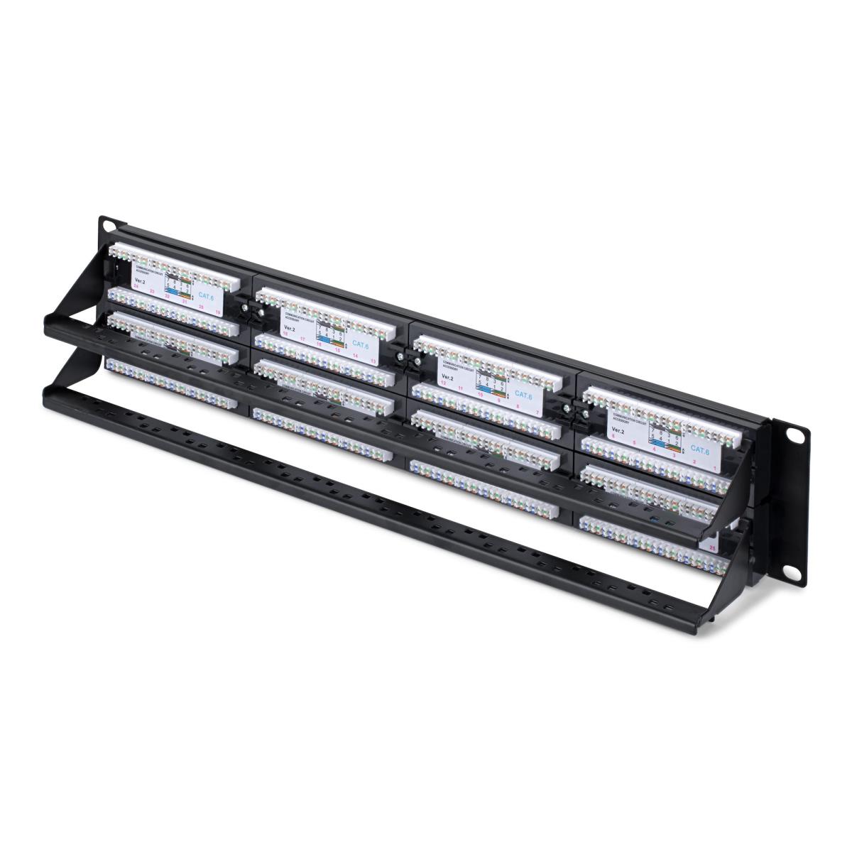 Patch Panel CAT6 Rackmount/utp/rj45/110 Punch Dow 48-port 2u