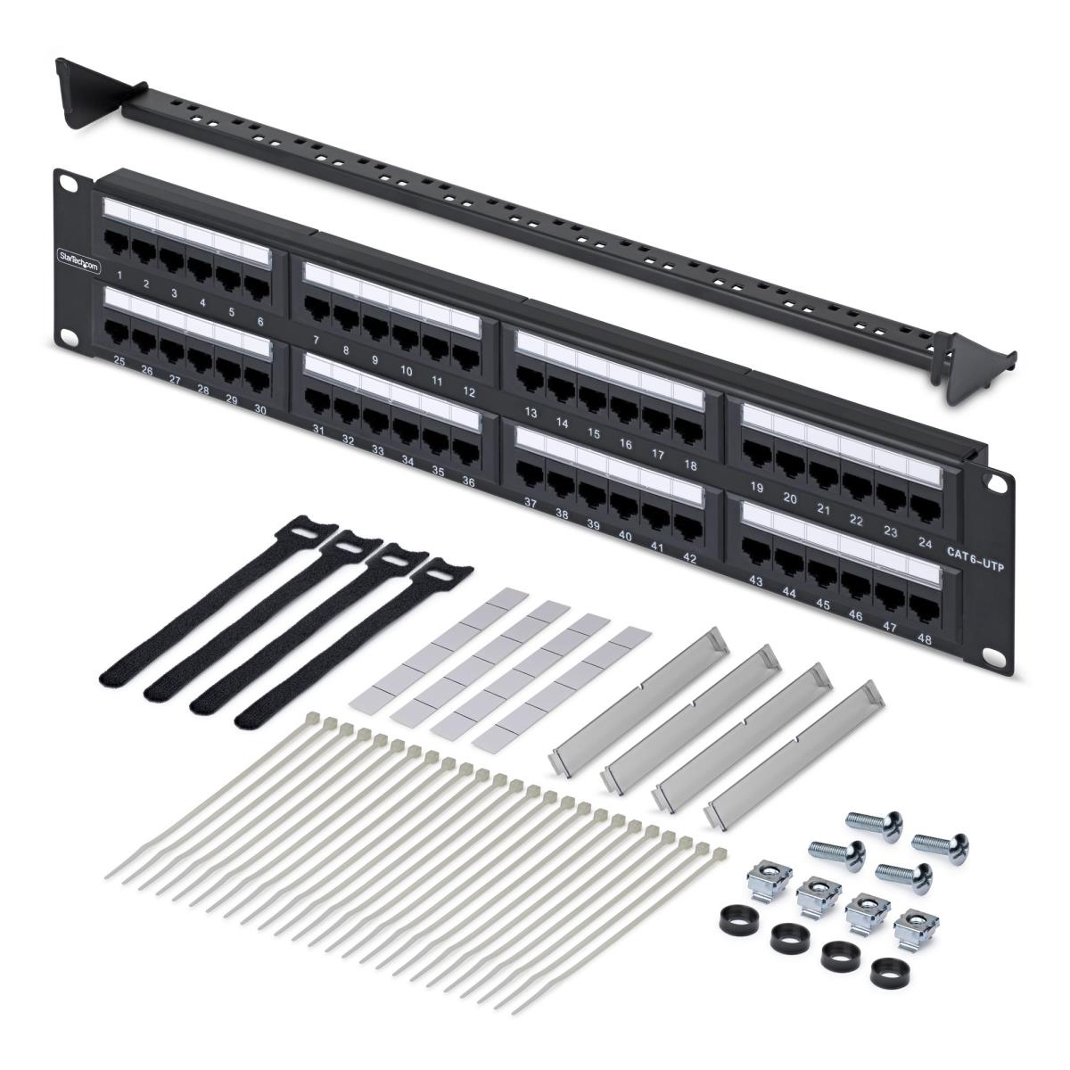 Patch Panel CAT6 Rackmount/utp/rj45/110 Punch Dow 48-port 2u