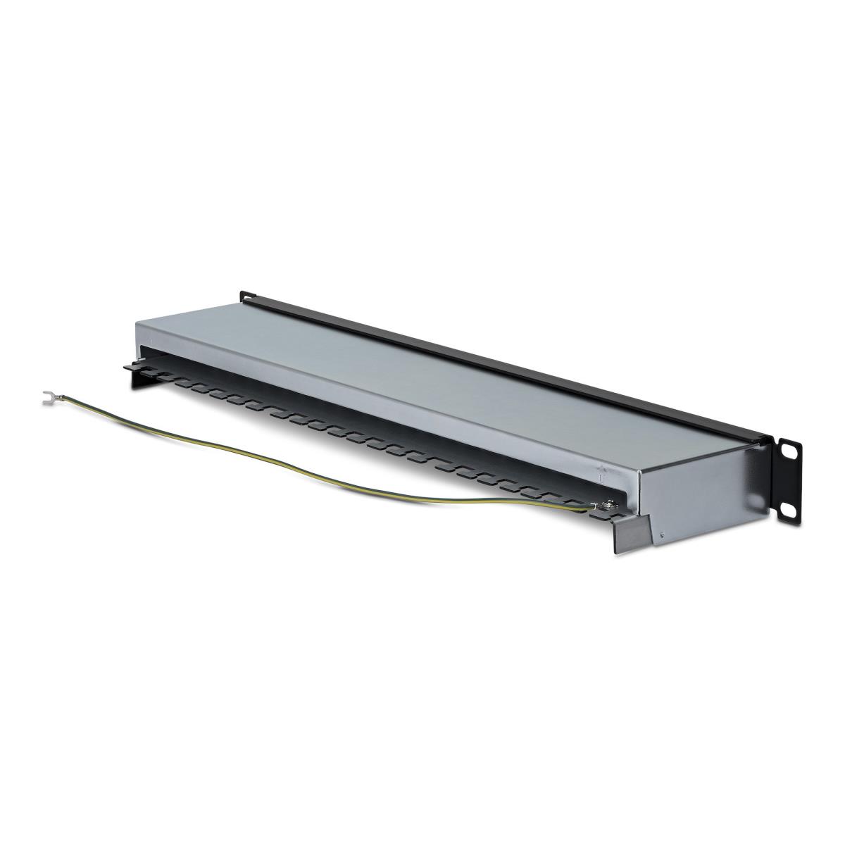 Through Patch Panel 1u Feed 110 Punch Down/CAT6a Stp