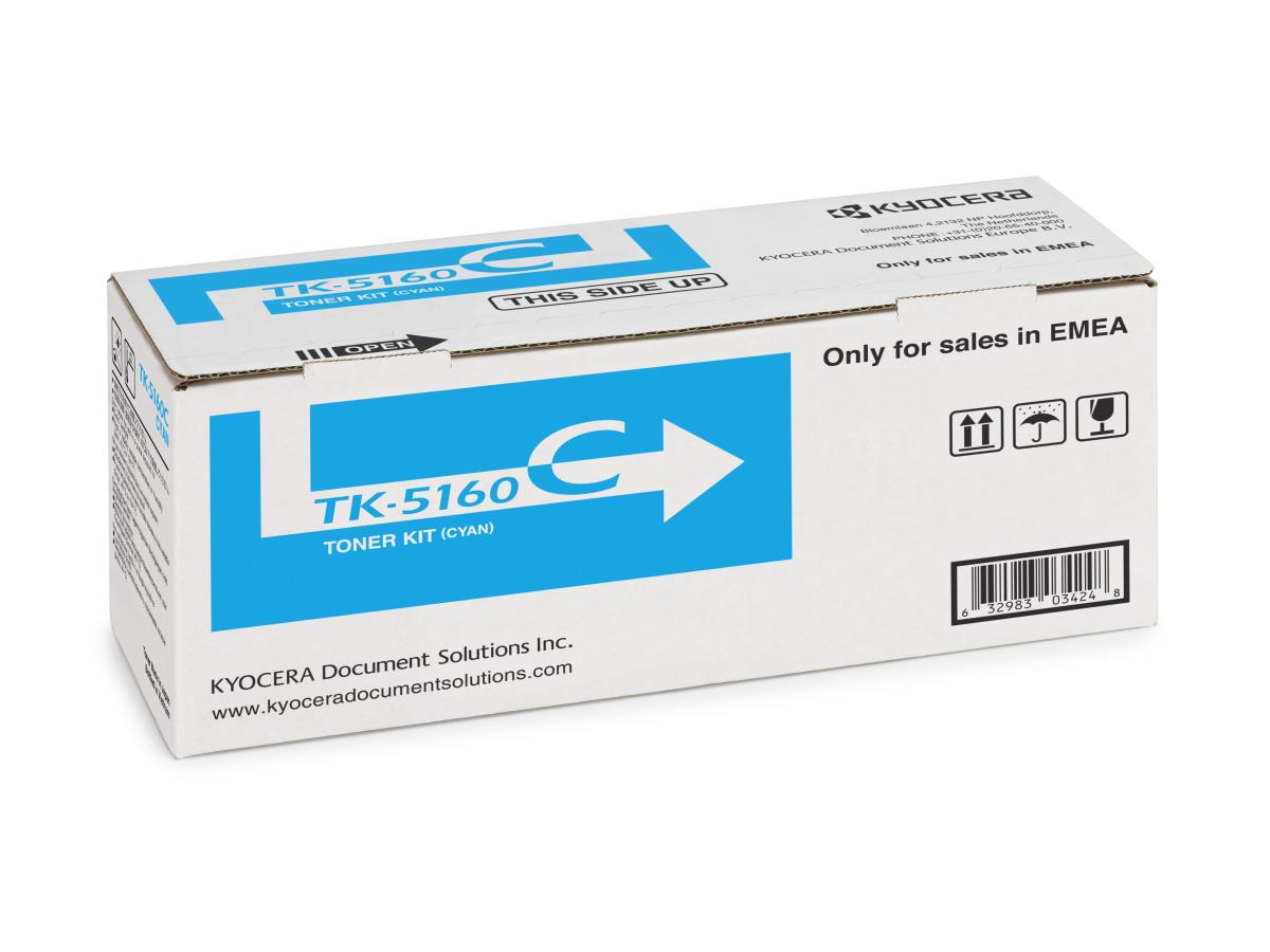 Toner Cartridge - Tk-5160c - Standard Capacity - 12k Pages - Cyan