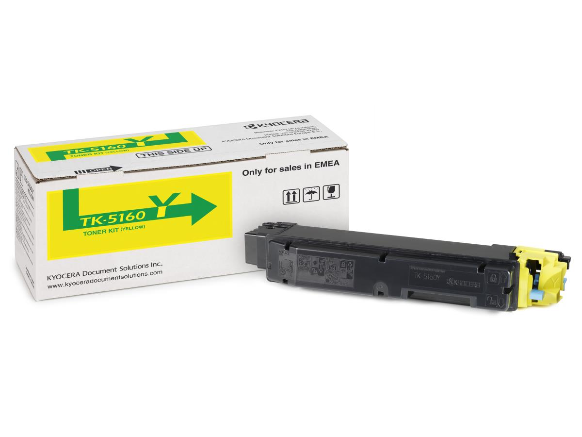 Toner Cartridge - Tk-5160y - Standard Capacity - 12k Pages - Yellow