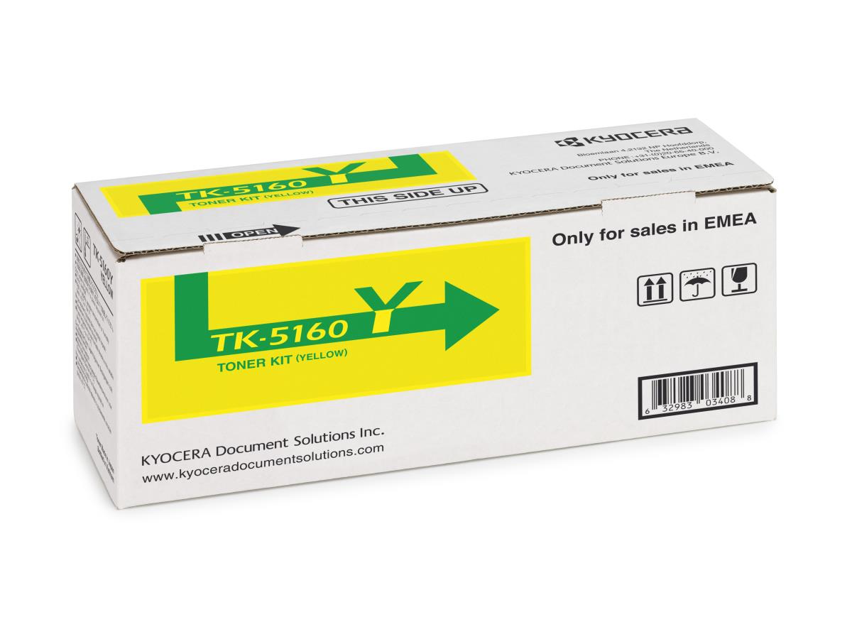 Toner Cartridge - Tk-5160y - Standard Capacity - 12k Pages - Yellow