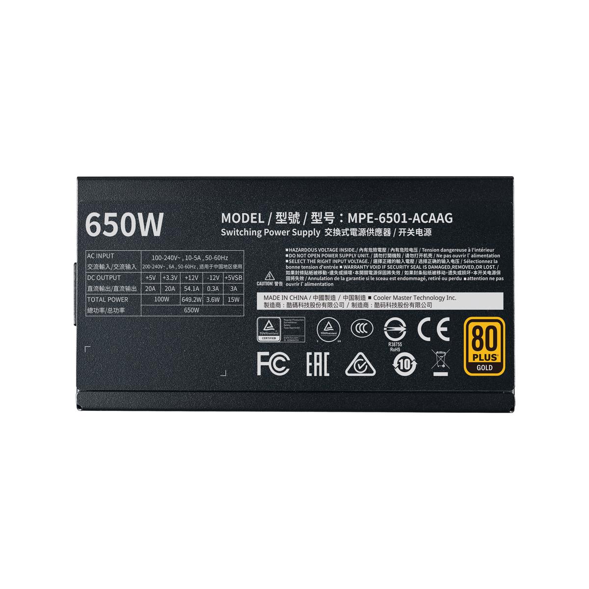 Power Supply Unit For Mwe 650w Gold V2