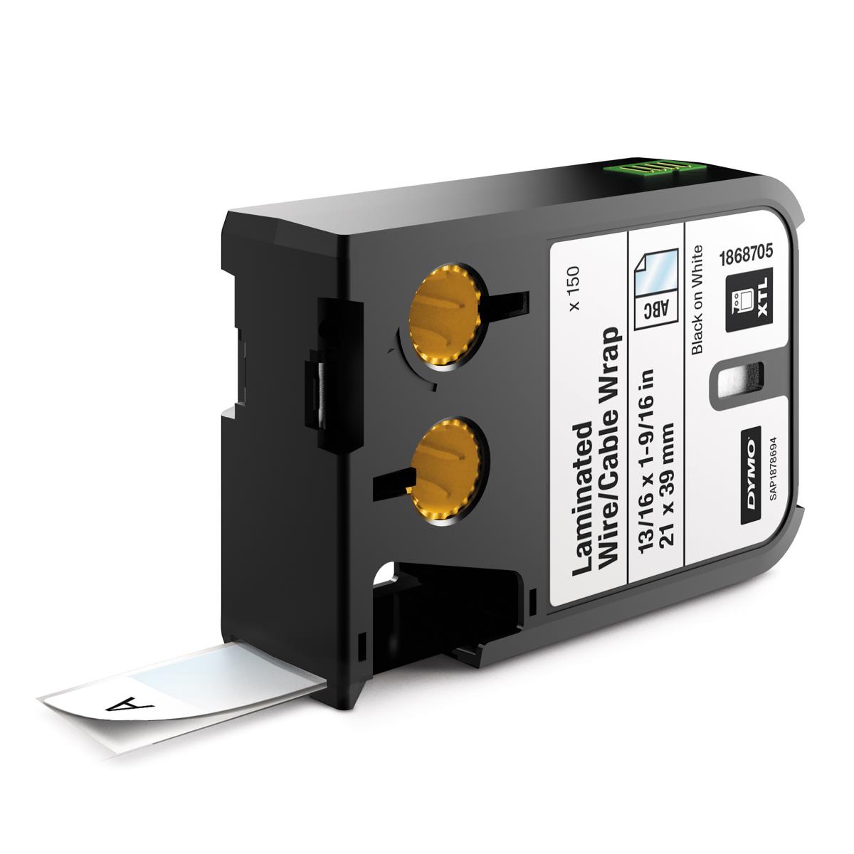 Xtl (21 Mm X 39 Mm) Laminated Wire/cable Wrap Black On White (150 Pre-sized Labels P/r)