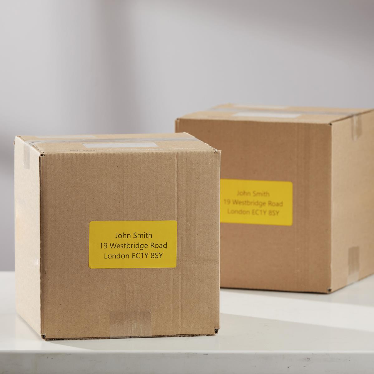 Coloured Labels 54 X 101 Mm 220 Pcs Black Yellow