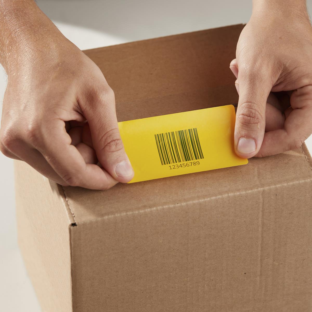 Coloured Labels 54 X 101 Mm 220 Pcs Black Yellow
