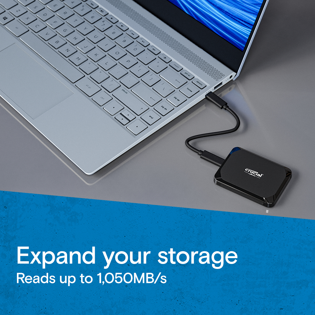 Portable SSD - Crucial X9 - 4TB - USB-C 3.2 Gen 2