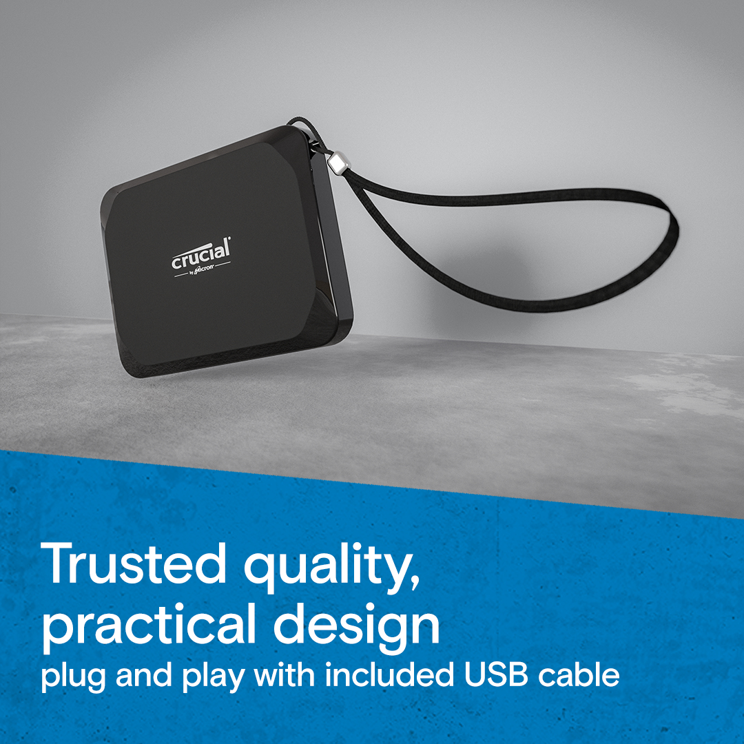 Portable SSD - Crucial X9 - 4TB - USB-C 3.2 Gen 2