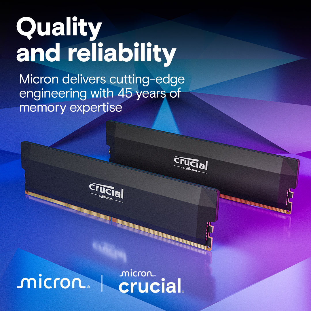 Crucial Pro OC 32GB DDR5-6400 UDIMM Black