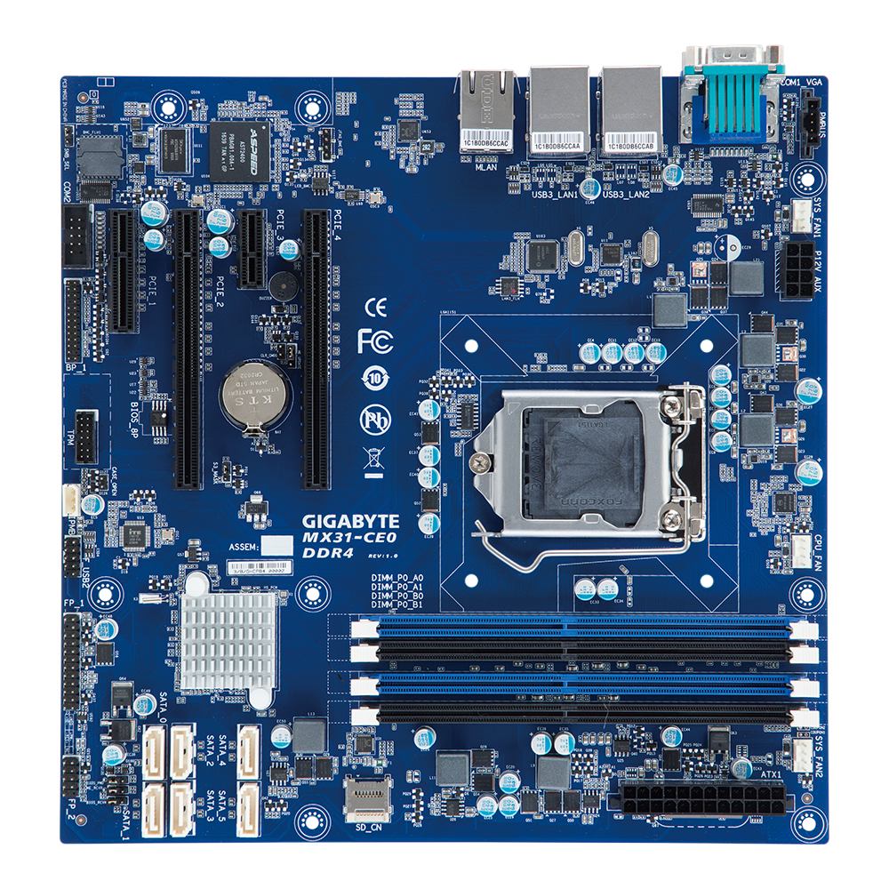 Server Motherboard - MATX - Intel Xeon Processors E3-1200 V6/v5 - Mx31-ce0