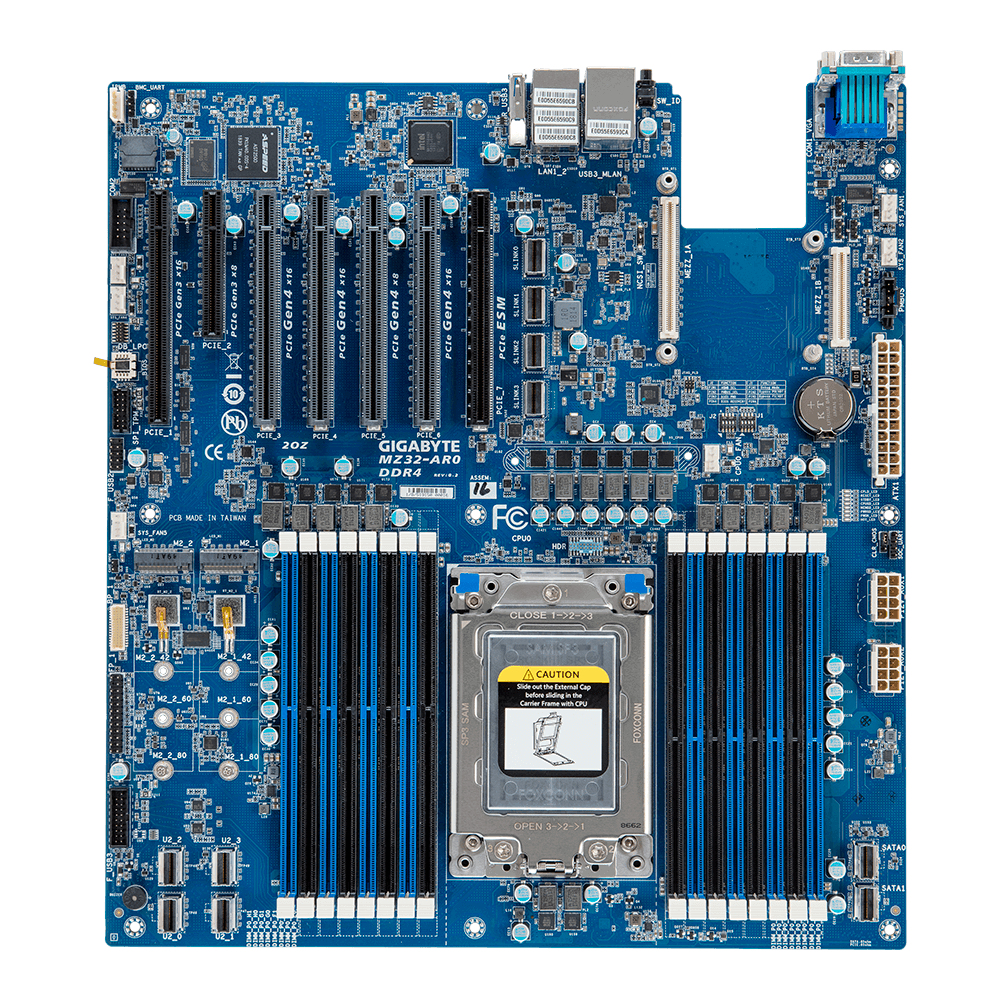 Server Motherboard - EATX - Single Amd Epyc 7002  - Mz32-ar0