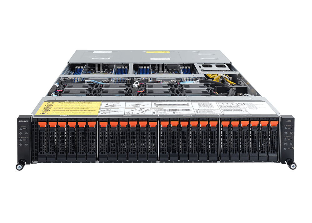 Hci Server - Amd Barebone H252-z10 2u4n 4cpu 32xDIMM 24xHDD 4xPci-e 2x2200w