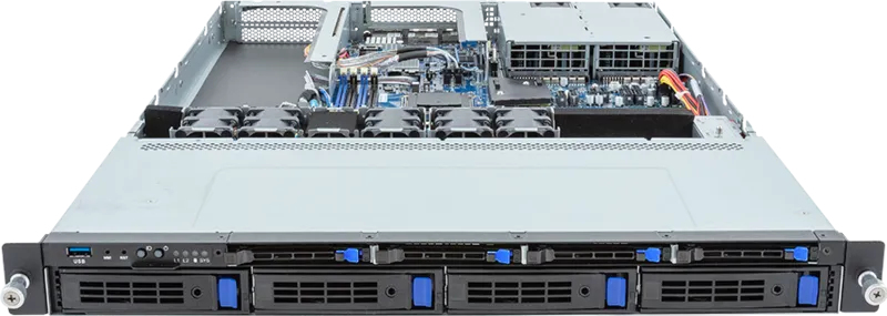Rack Server - Amd Barebone R133-c10-aaa1 1u 1cpu 4xDIMM 4xHDD 2x550w 80+