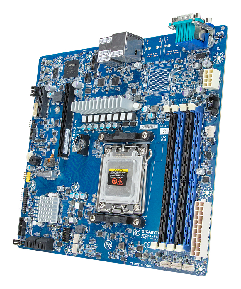 Workstation Motherboard - Amd Mc13-le0 1xryzen7000 4xDIMM 2xGB Lan 4xsata3 2xPci-e5