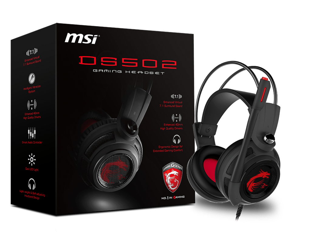 Headset  - Ds502 - Over Ear Virtual Surround 7.1 - Black With In Line Controller