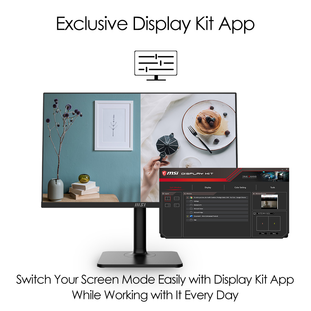 Desktop Monitor - Modern Md241p - 24in - 1920 X 1080 - IPS Antiglare - Black