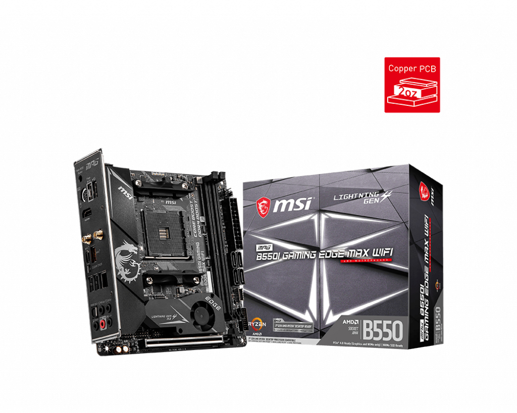 Motherboard Mpg B550i Gaming Edge Max Wi-Fi Am4 Amd B550 2 X Ddr4 Mitx