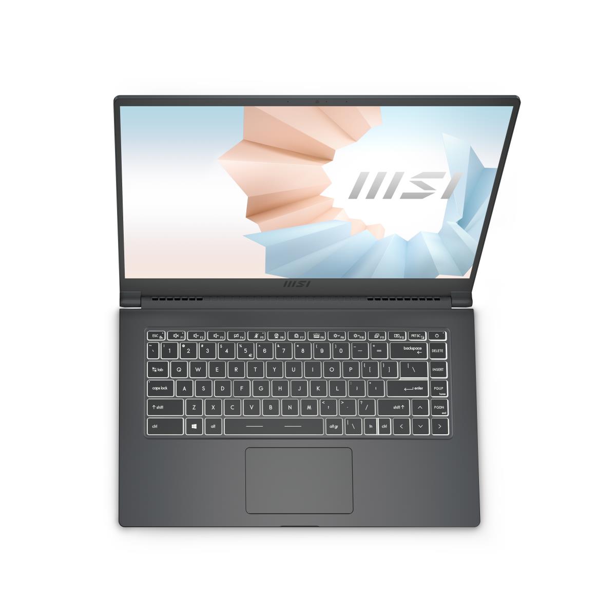 Modern 15 A11m 822be Carbon Grey - 15.6in - i5 1155g7 - 8GB Ram - 512GB SSD - Iris Xe Graphics  - Win10 Pro - Azerty Belgian