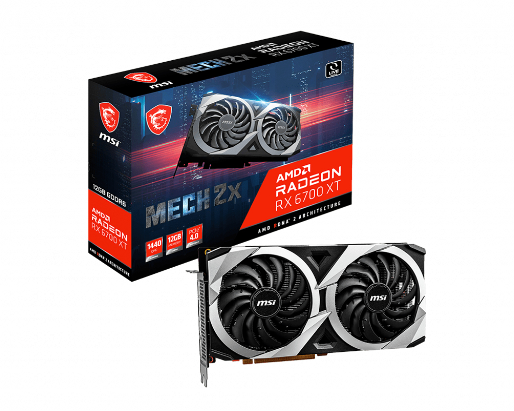 Graphics Card Radeon Rx6700 Xt Mech 2x 12g DisplayPort X 3 V1.4 / Hdmi X 1