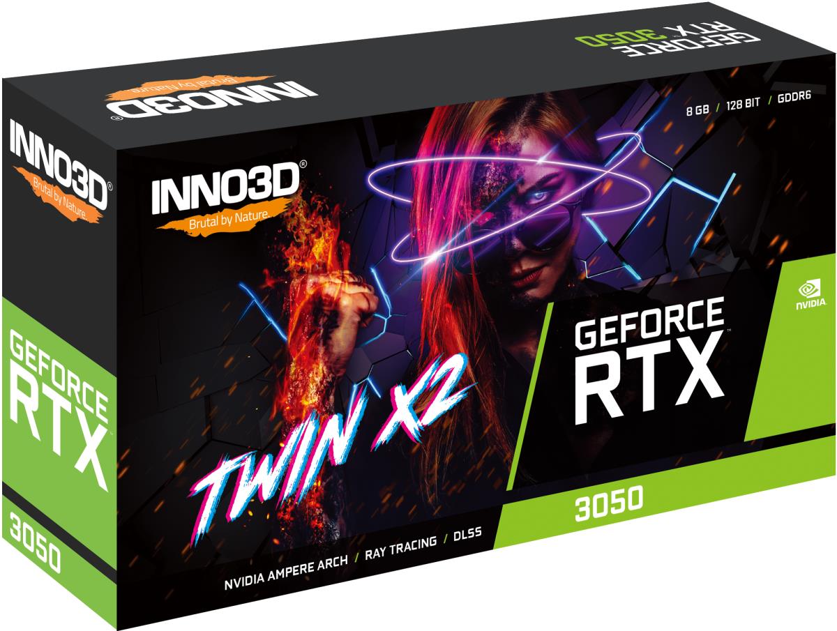 Graphic Card GeForce Rtx 3050 Twin X2  V2 DisplayPort X 3 Hdmi X 1