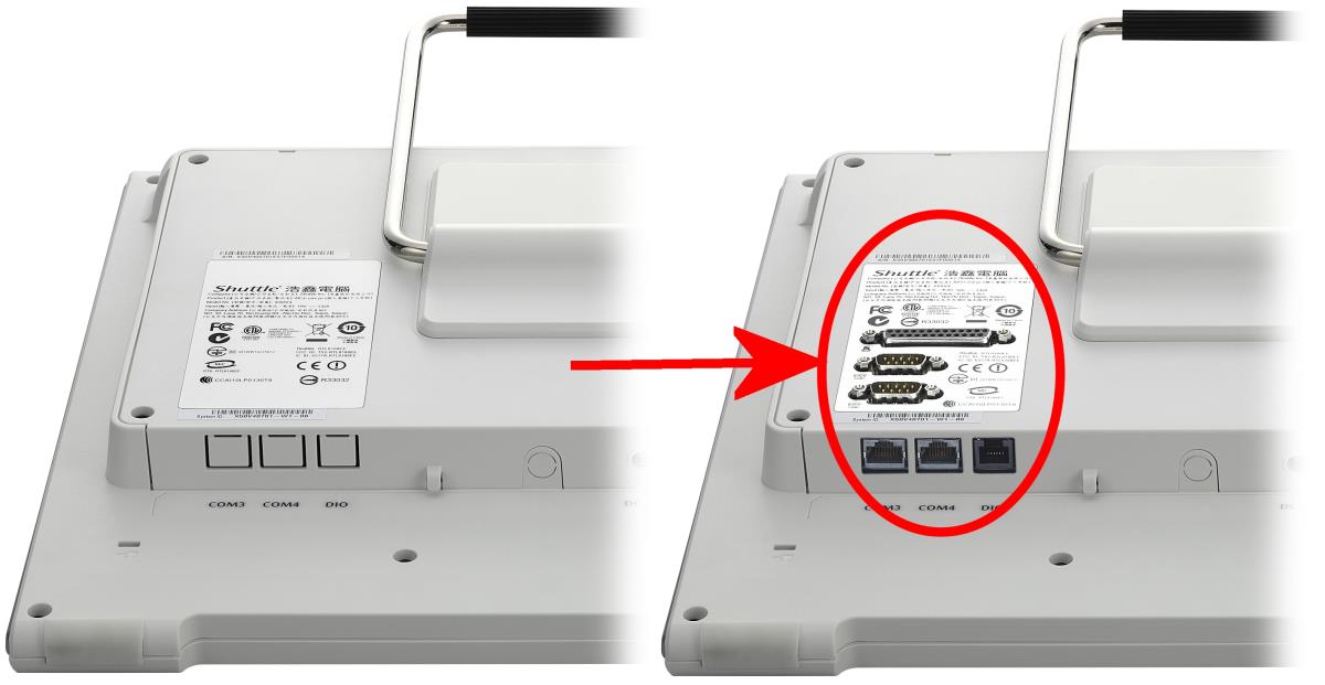 Shuttle 2x Serial Port (sub-d 9 Pins Male) 2x Serial Port (rj45 Connector) 1x Parallel Port