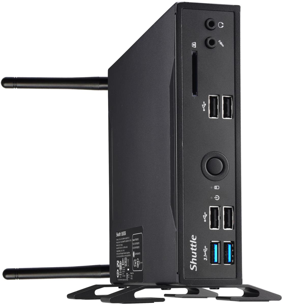 Barebone XPC slim DS10U - Celeron 4205U - 2x 260-pin SO-DIMM - Supports max 2x 16GB Ram - M.2 2280 + 2.5in
